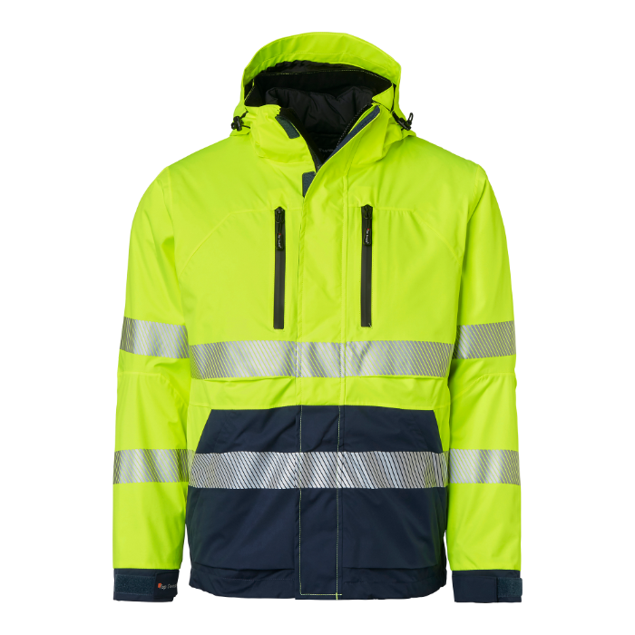 127 Jakke varsel, gul/marineblå Varsel, Gul/Marineblå