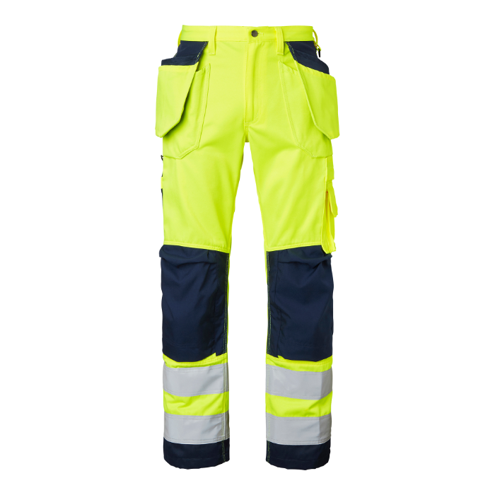 2516 Midjebukse varsel, gul/marineblå Str. C58