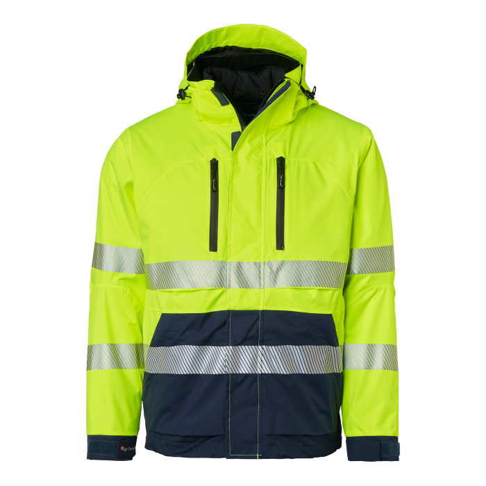 127 Jakke varsel, gul/marineblå Varsel, Gul/Marineblå