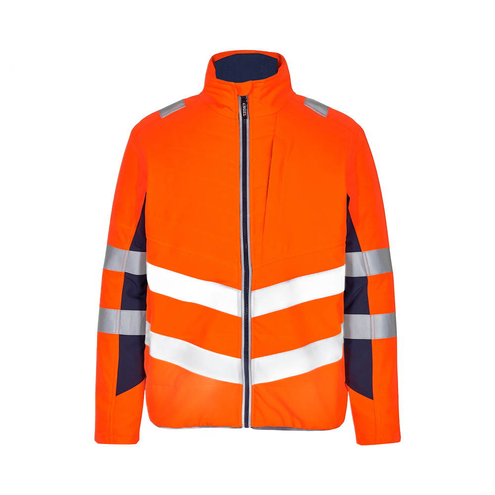 FE Engel vattert jakke 1159, EN 20471 klasse 2, oransje/blå, størrelse XL