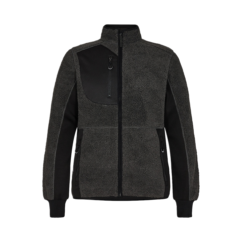 X-treme fiberjakke 1362, med glidelås, grå/svart, størrelse XL