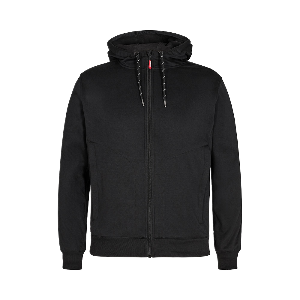 cardigan med hette 8019, vind- og vannavstøtende sort, M