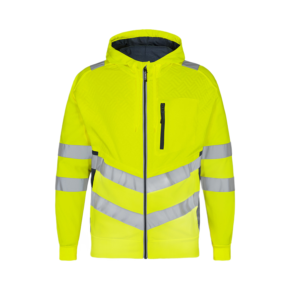 sweatcardigan 8025, EN 20471 gul/blå, størrelse 2, størrelse 6XL