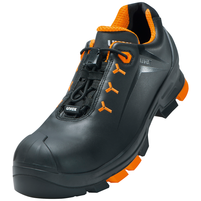 Uvex 65022, Unisex, Voksen, Vernesko, Oransje, Sort, ESD, S3, SRC, Hurtigsnører