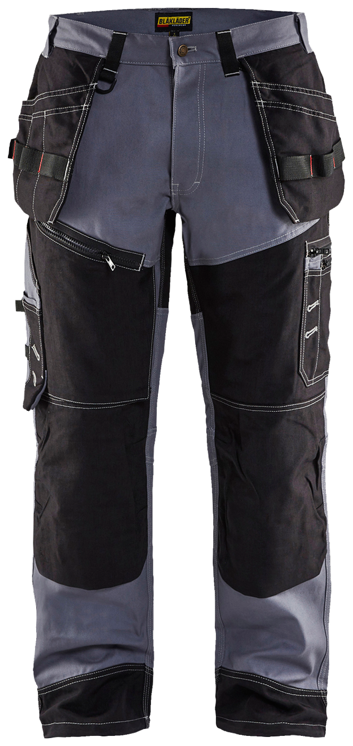 Håndverkerbukse grå/svart c146