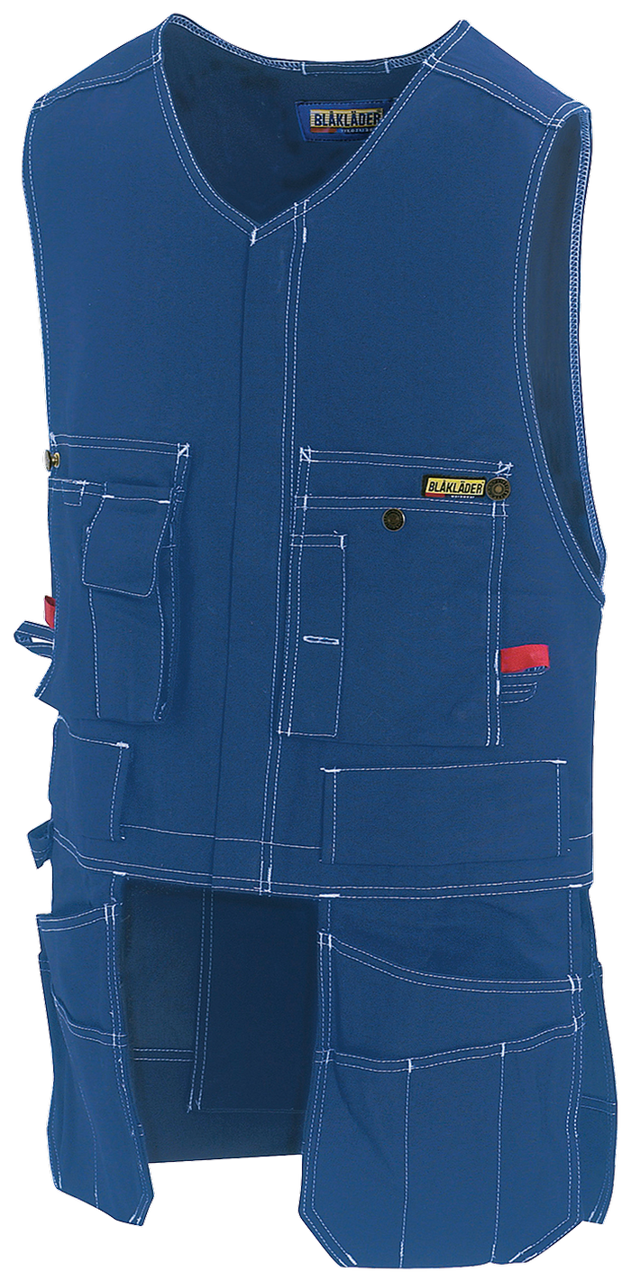 Vest med sømlommer Marineblå L