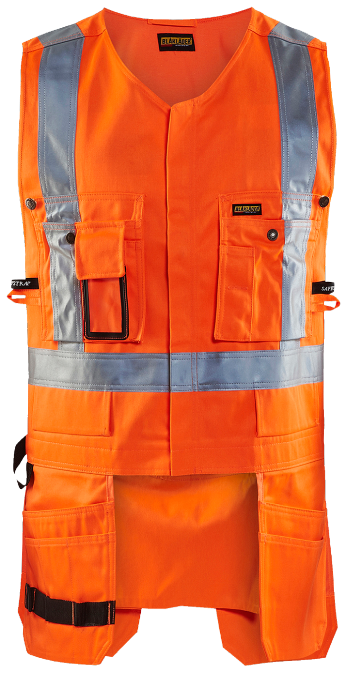 Høy vis håndverksvest høy v