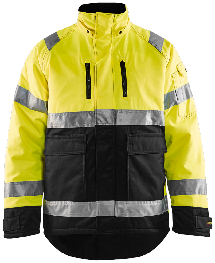 Høy vis v gul/sortxxxl