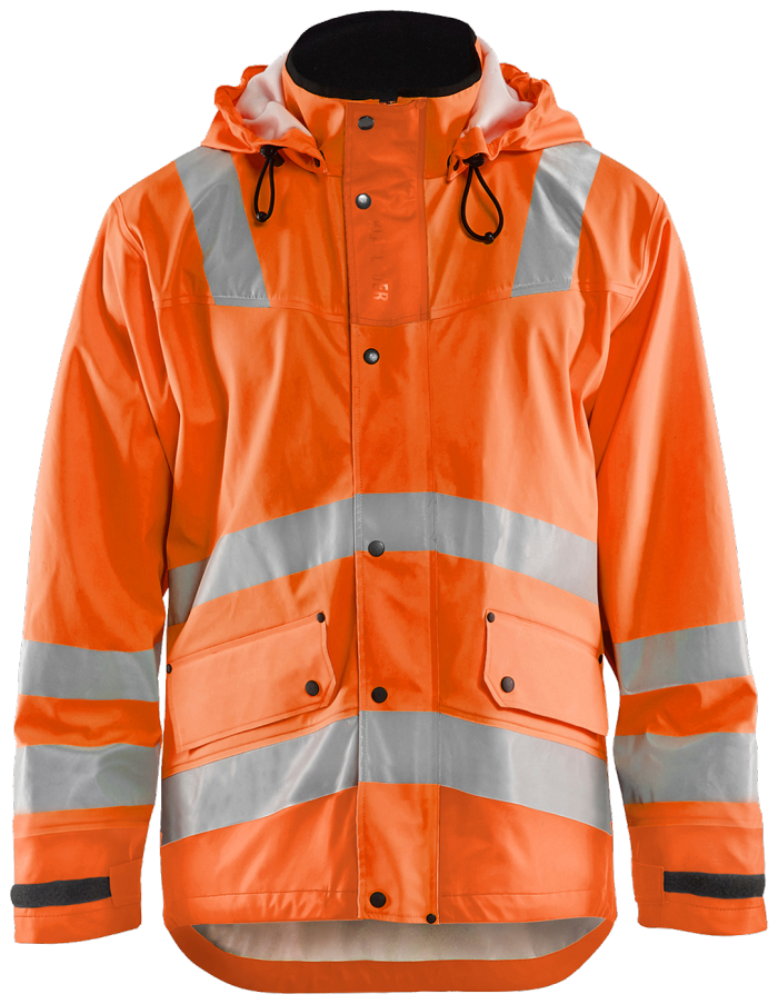 Regnjakke NIVÅ 2 High Vis Ora