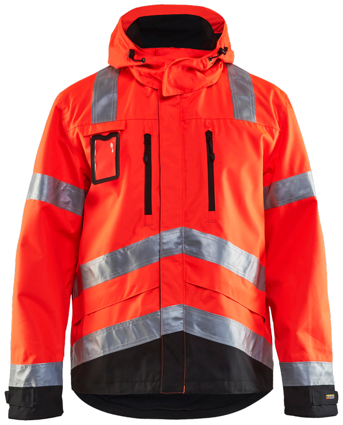 Høy vis s hi-vis rød/svart