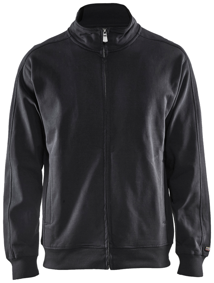 Genser hel glidelås svart M