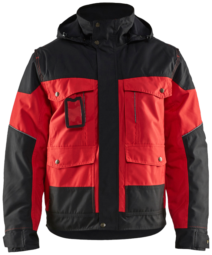 Vinterjakke rød/svartxxxl