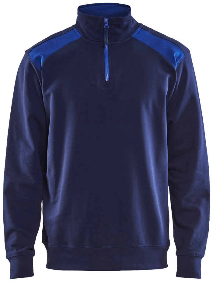 Genser halv glidelås Marineblå/