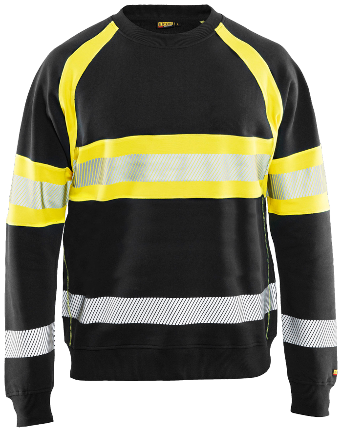 High vis sweatshirt Svart/Høy