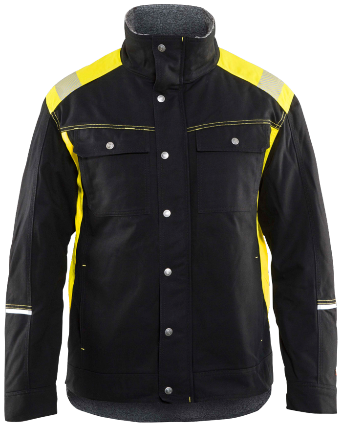 Vinterjakke Sort/High Vis Yellow