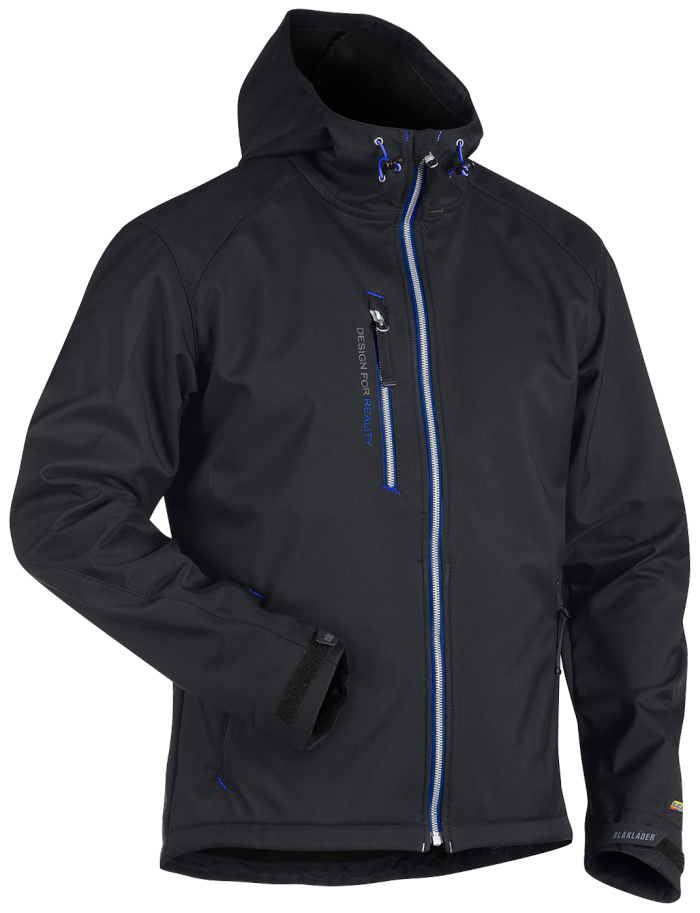 Softshelljakke Sort/koboltblå