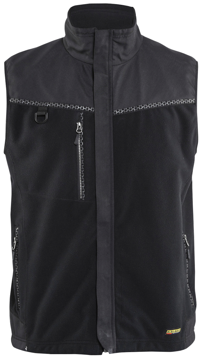 Fleecevest vindtett Sort S