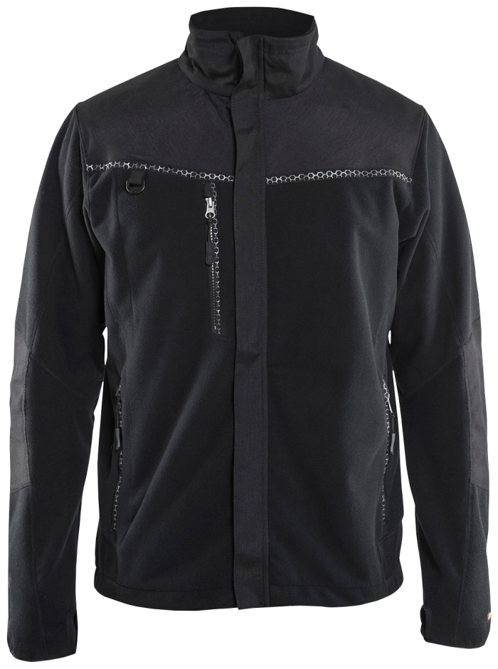 Fleecejakke vindtett sort xxxl