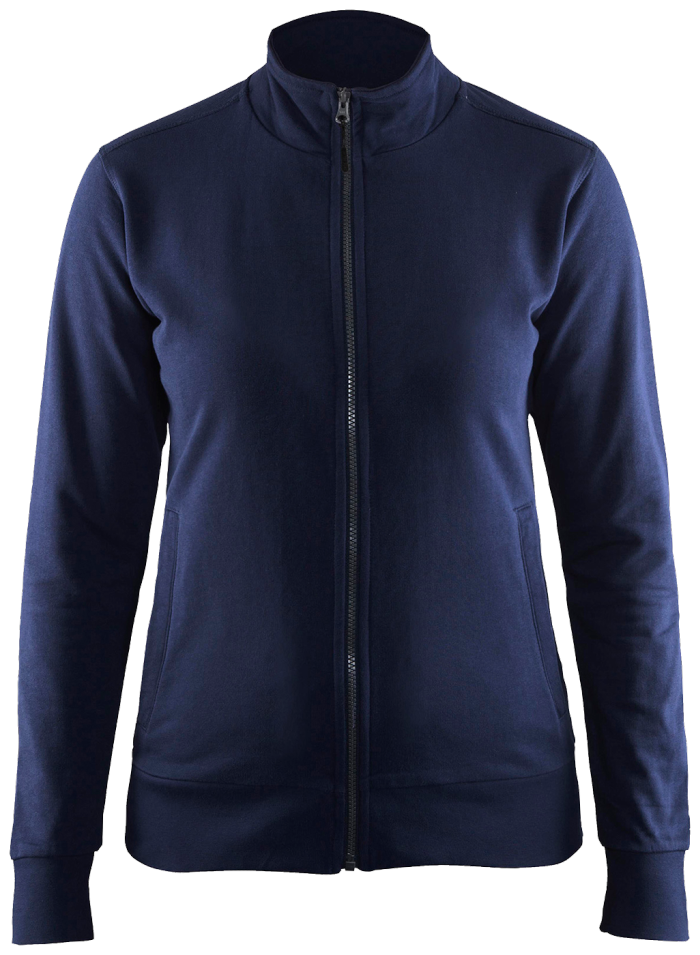 Damegenser med full glidelås, marineblå