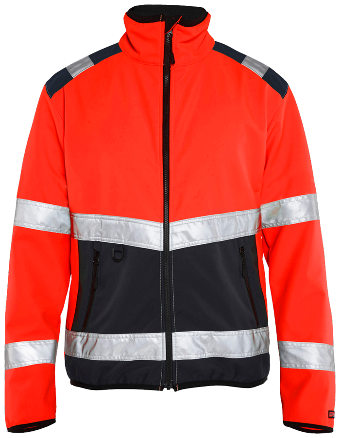 High vis lett softshell jakke