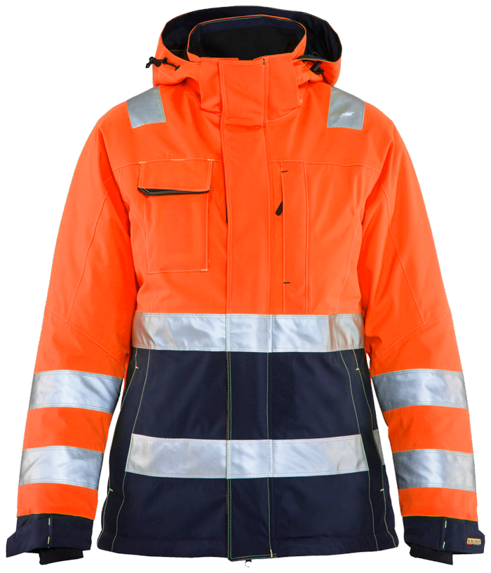 Kvinne high vis vinterjakke ora