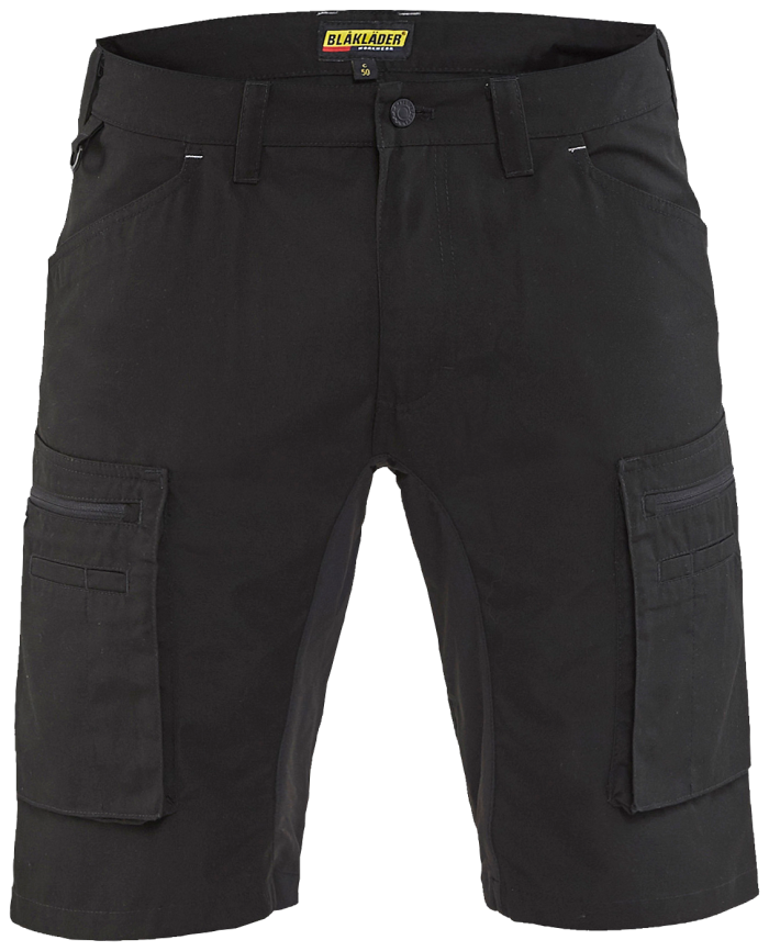 Blåkläder serviceshorts 1449, stretch, sort, størrelse C44