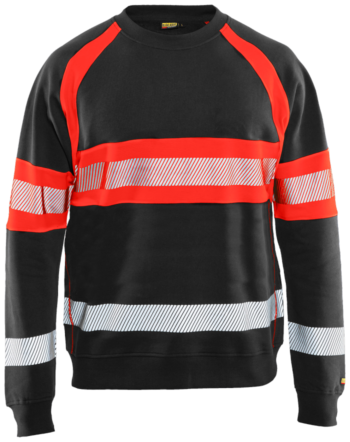 High vis sweatshirt Svart/Høy