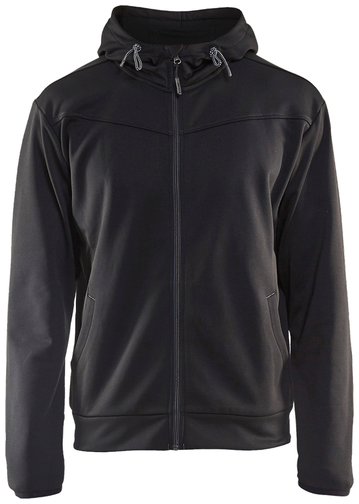 Blåkläder hettegenser 33632526, hel glidelås, svart/grå, 3XL