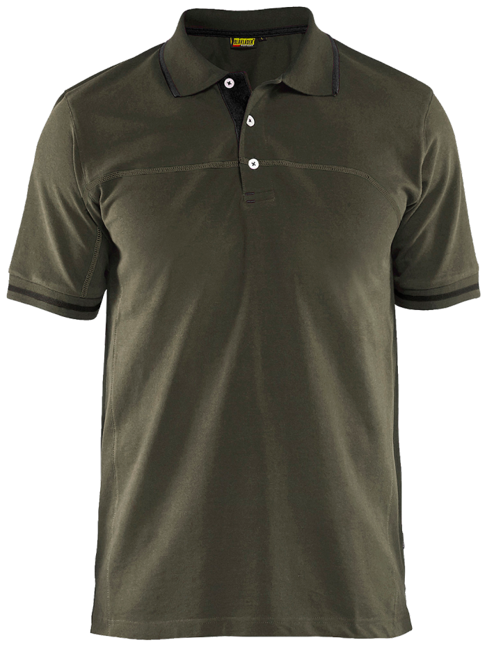 Poloskjorte olivengrønn/svart xxxl