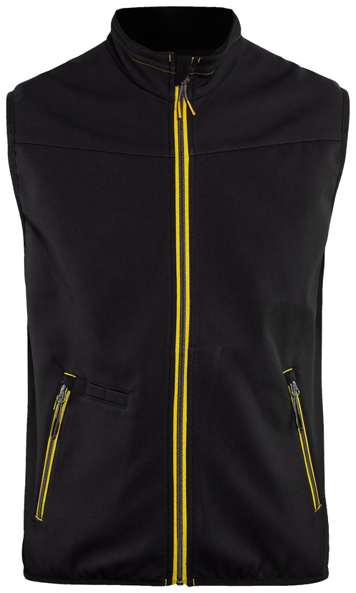 Softshellvest svart/høy vis g