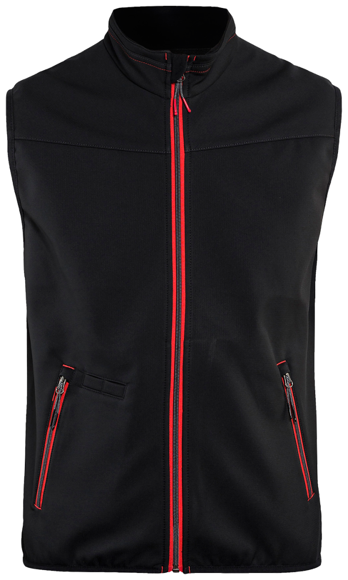 Softshellvest svart/rød S