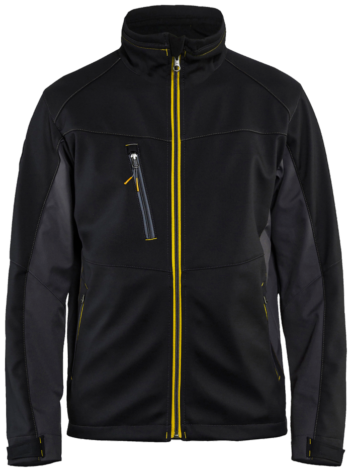 Softshell jakke svart/høy vis
