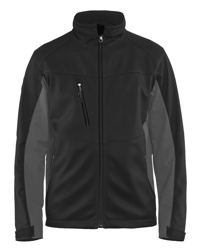Softshelljakke sort/m.grå 2xl