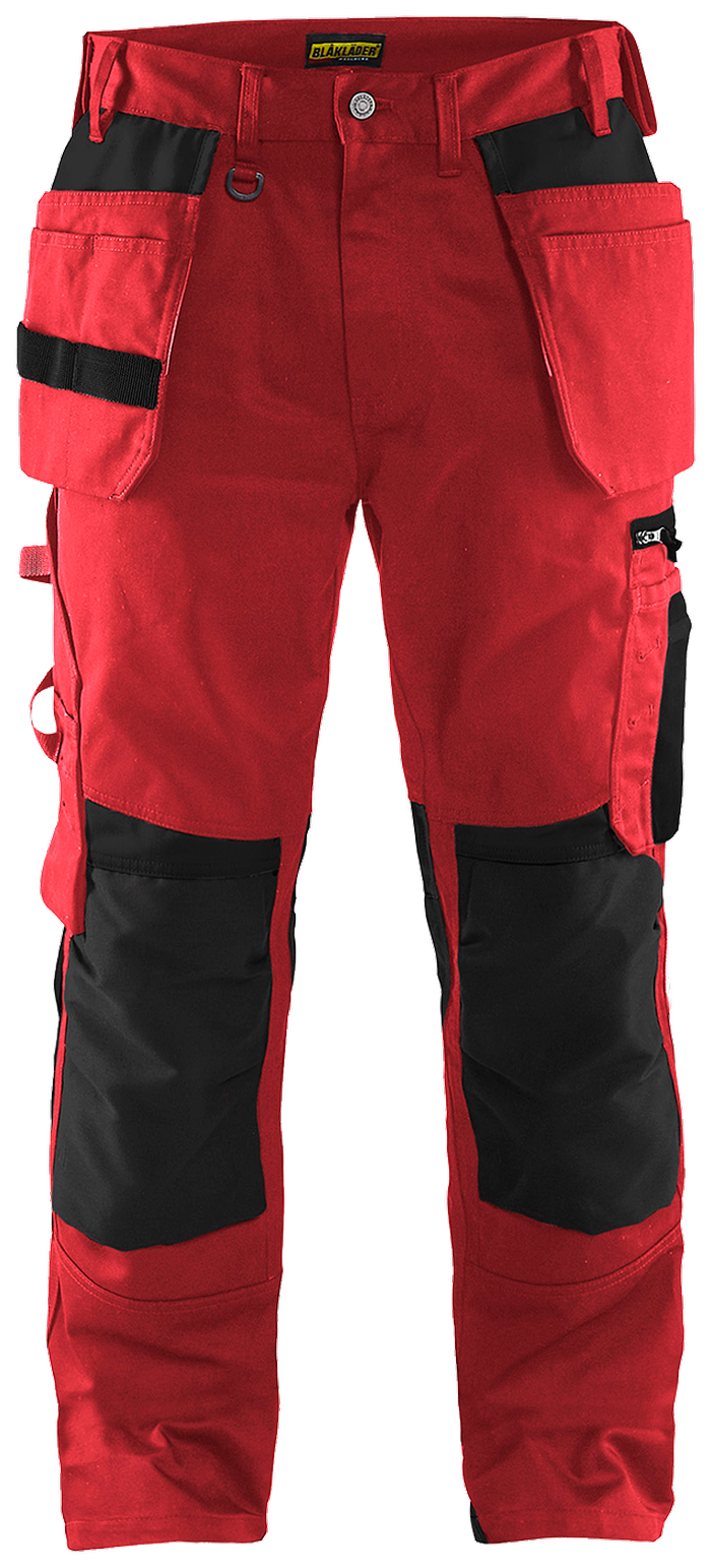 Håndverkerbukse rød/svart c50