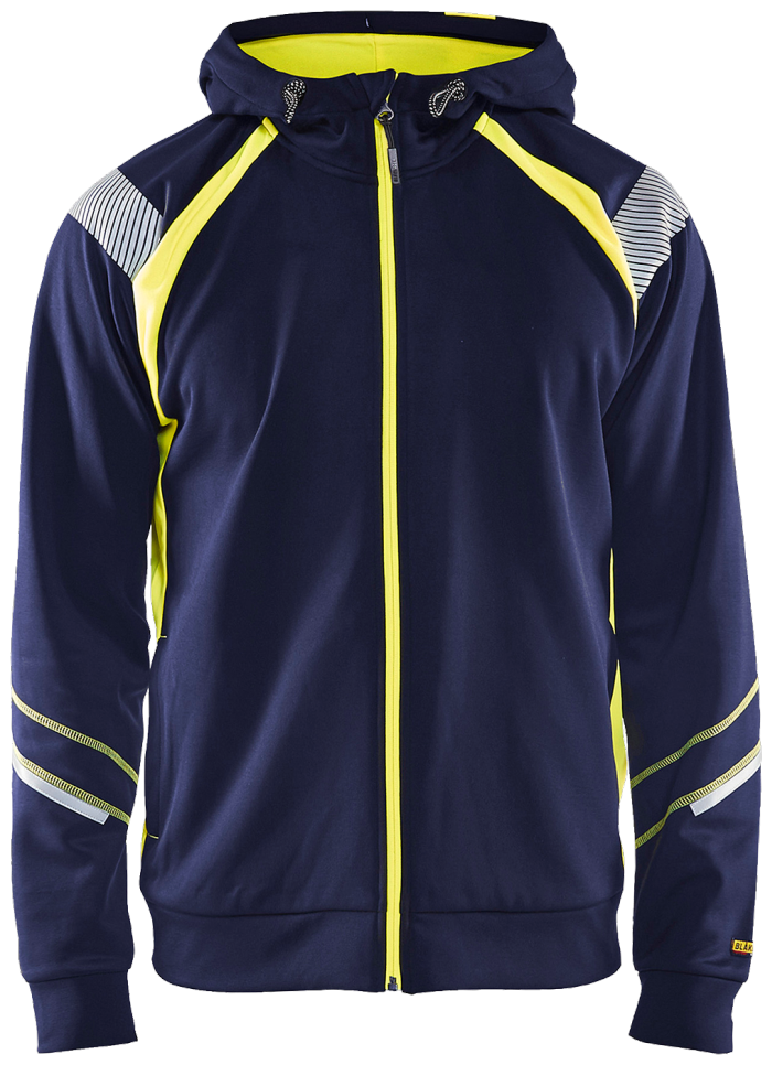 Hettegenser hel glidelås Marineblå/