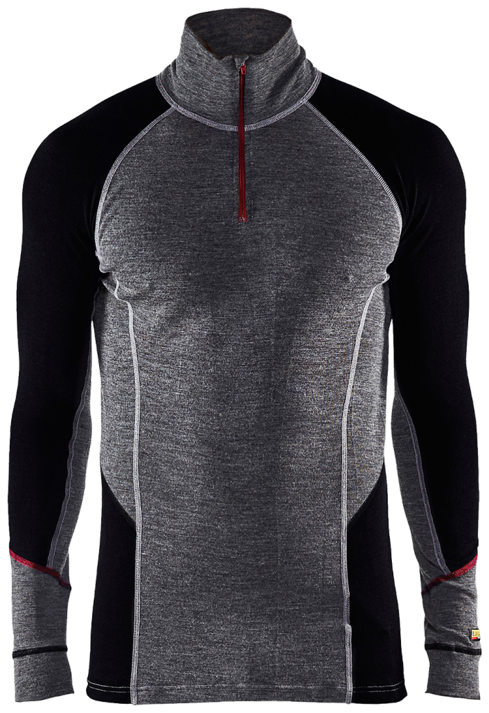 UNDERSKJORTE, GLIDESLAG GRÅ/SORT XL