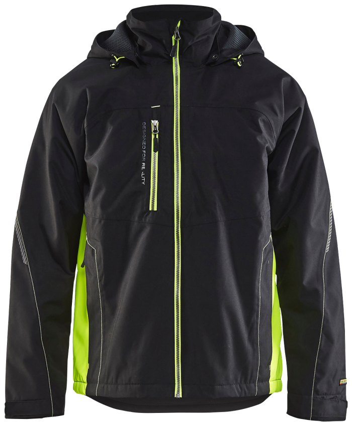 Skalljakke Sort/High Vis Yellow L