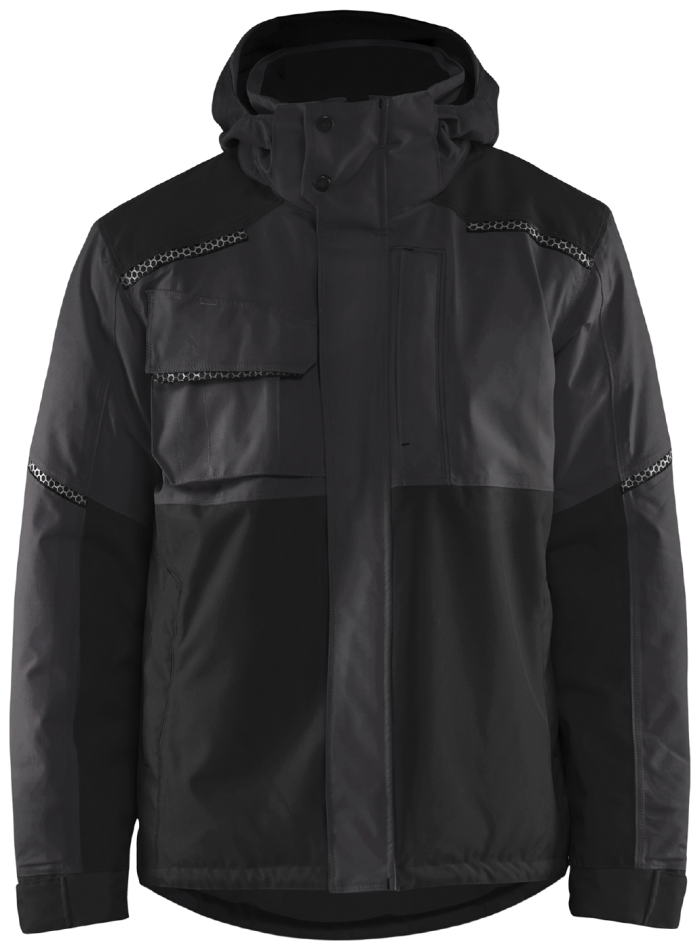 Vinterjakke antr.grå/svart 4xl