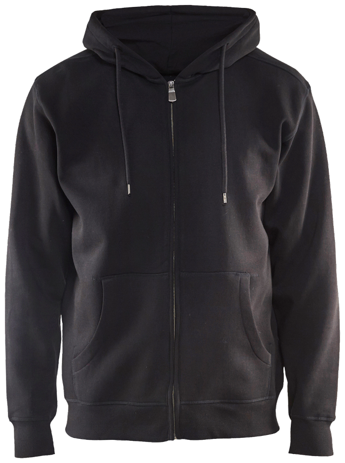 Blåkläder hettegenser 33661048, hel glidelås, svart, 4XL