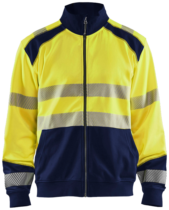 High vis sweatshirt full glidelås h