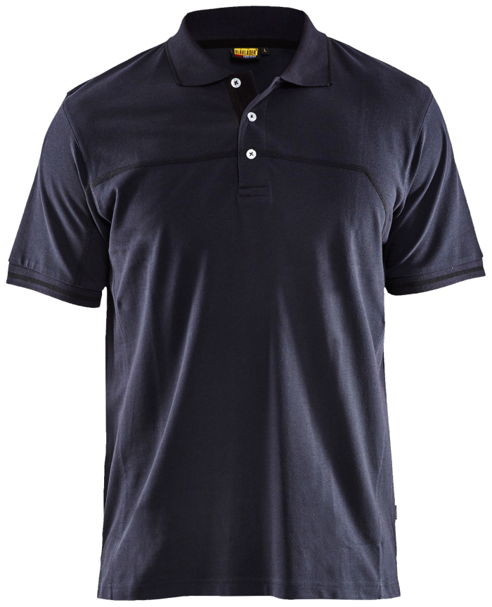 Poloskjorte Mørk Marineblå/Sort