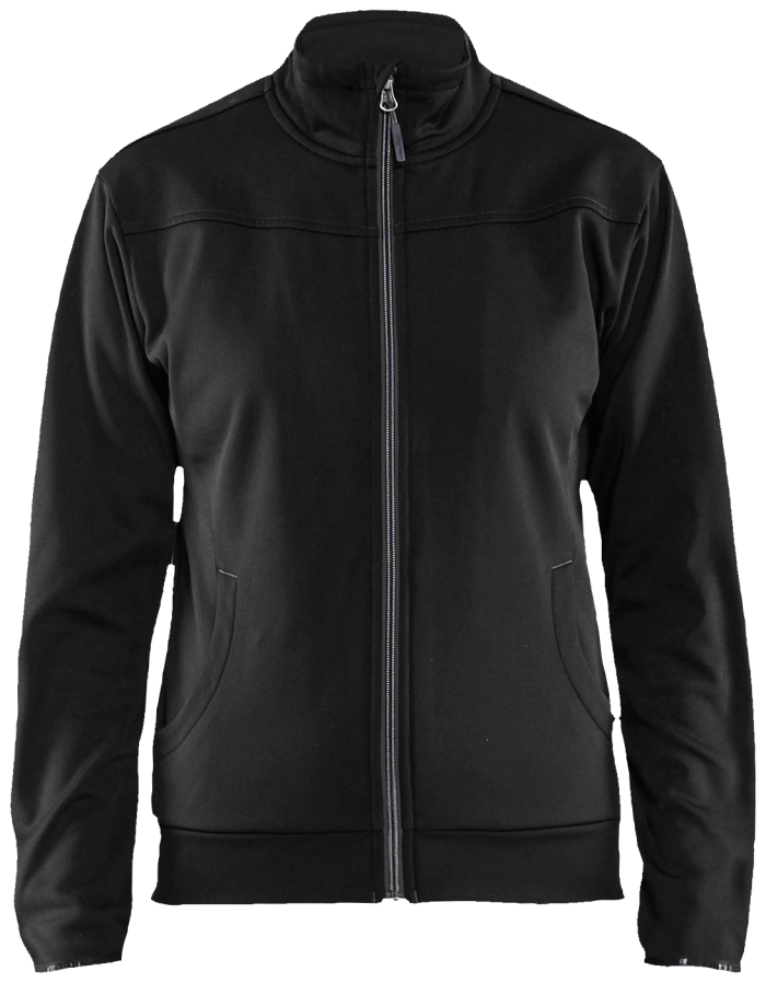 DAME genser hel glidelås Svart/