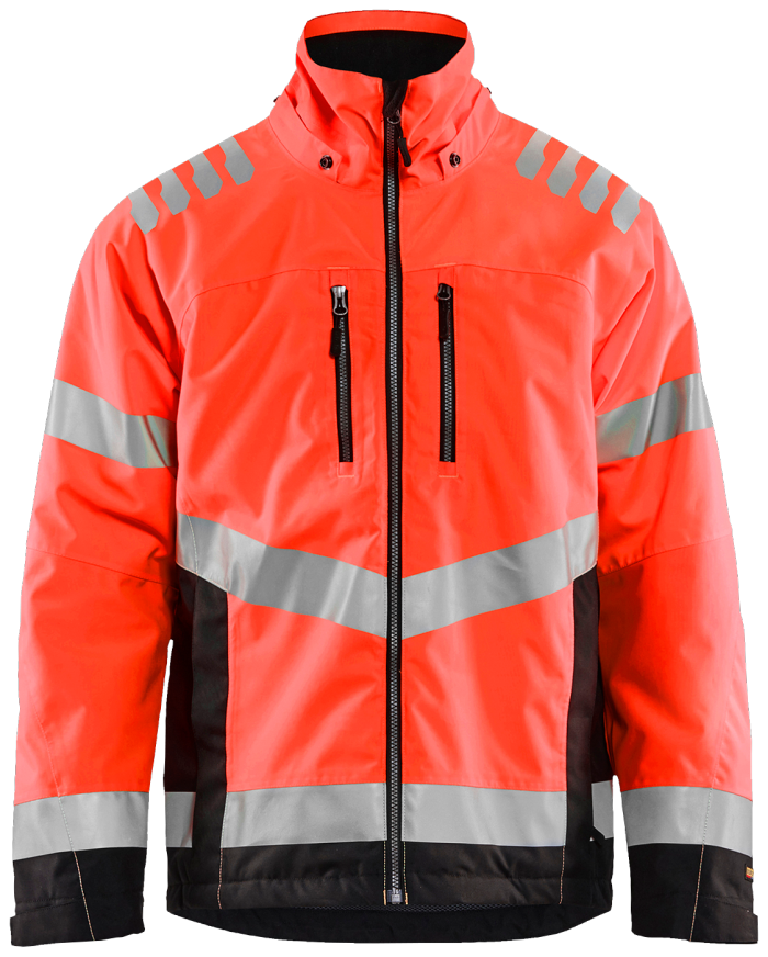 Hi-Vis vinterjakke rød/svart