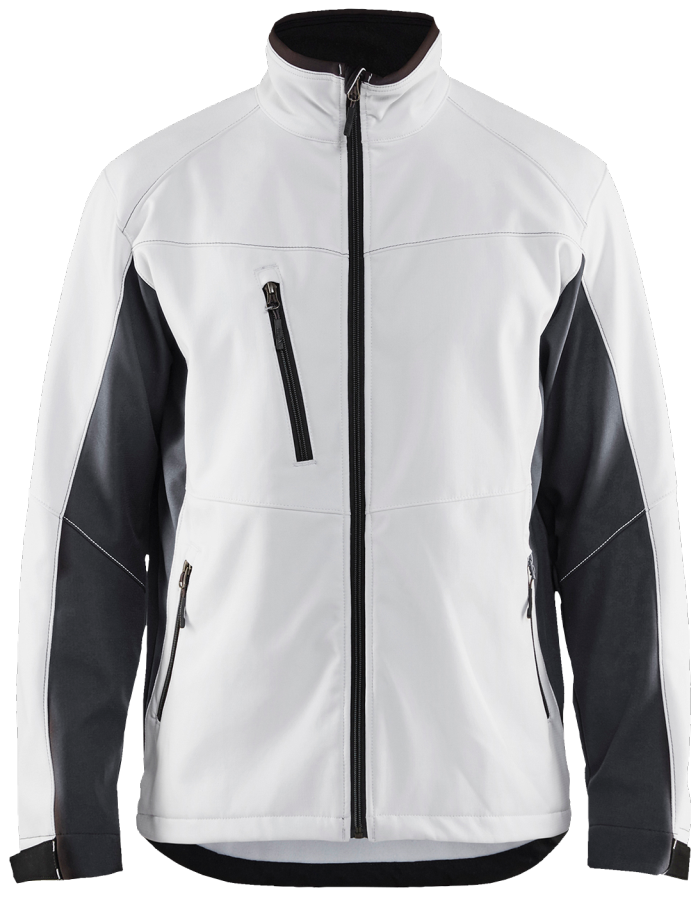 Softshelljakke hvit/m.grå xs