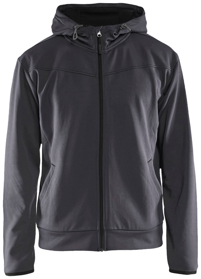 Hettegenser hel glidelås Medium grå/