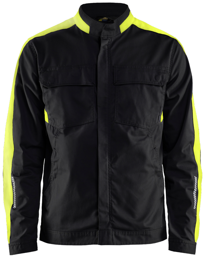 Industrijakke stretch Sort/Hi