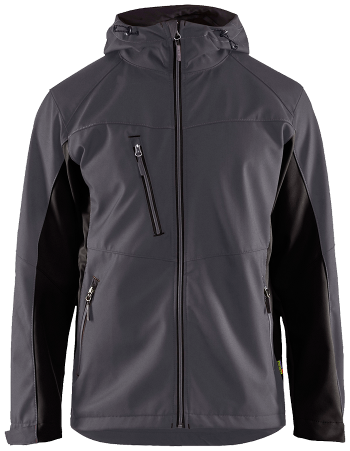 Softshelljakke med hette Mell