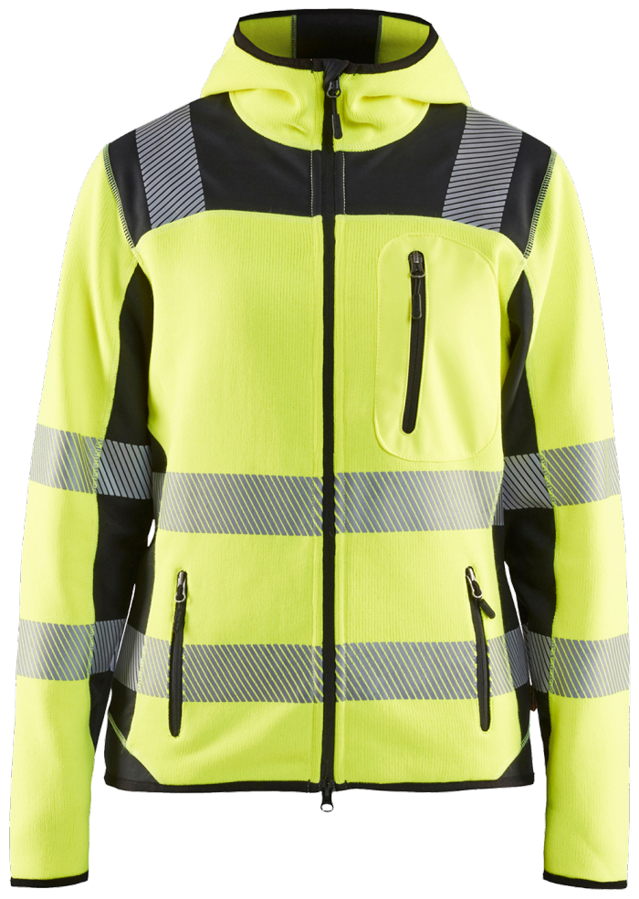DAME high vis strikket softshe