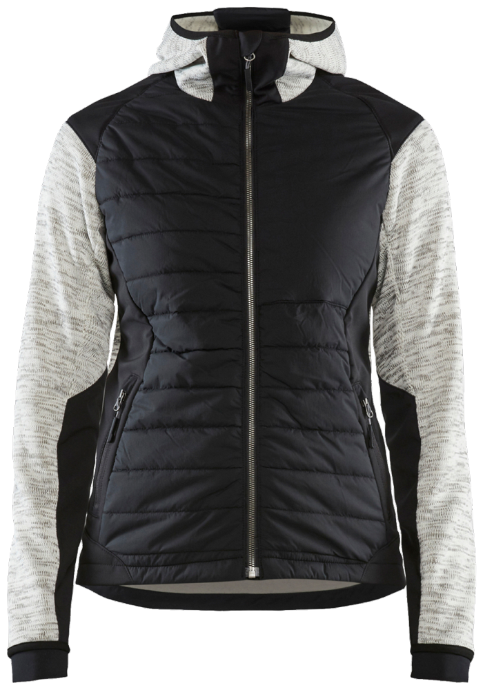 DAME hybridjakke Gråmelert/