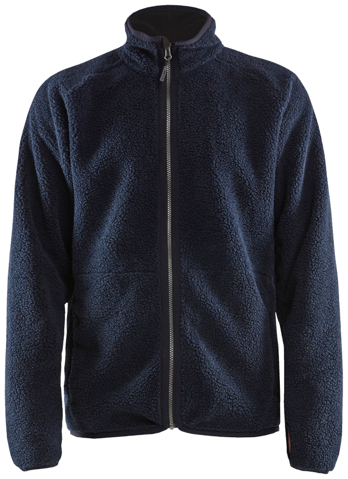 Fiberpelsjakke mørk marineblå